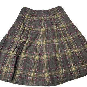 Plaid A-Line Midi Skirt